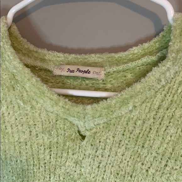 Free People Green Chenille Type Sweater - Picture 3 of 3